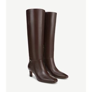 Franco Sarto Timmy Knee High Boots Dark Brown Leather Size 7.5 NIB Stylish Work